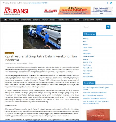 Kiprah Asuransi Grup Astra Dalam Perekonomian Indonesia