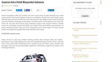 Inspirasi Astra Untuk Masyarakat Indonesia