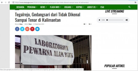 Tegalrejo, Gedangsari dari Tidak Dikenal Sampai Tenar di Kalimantan