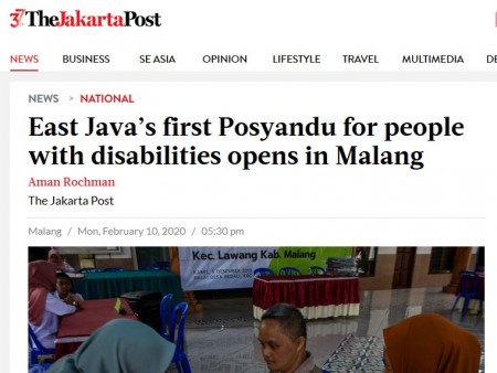 Posyandu untuk penyandang disabilitas pertama di Jawa Timur dibuka di Malang
