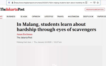 Di Malang, siswa belajar tentang kesulitan melalui mata para pemulung