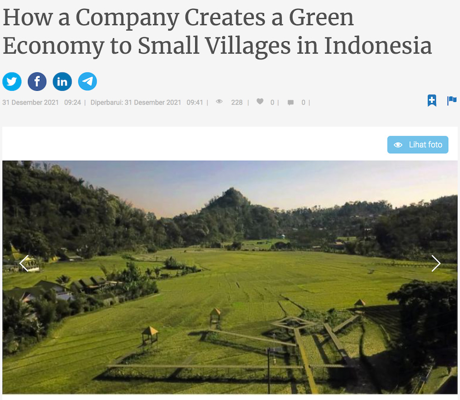 How a company creates a green economy to small villages in Indonesia