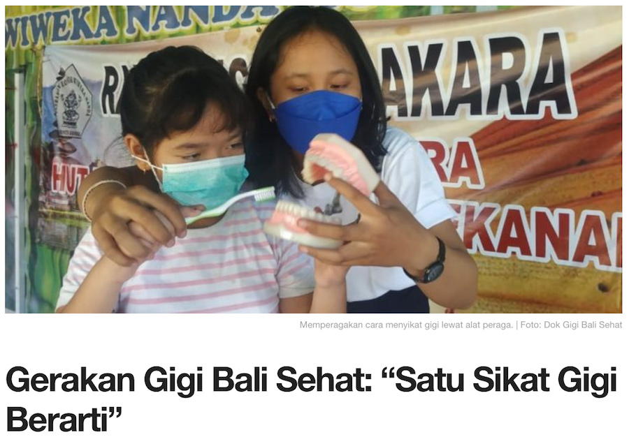 Gerakan Gigi Bali Sehat: "Satu Sikat Gigi Berarti"