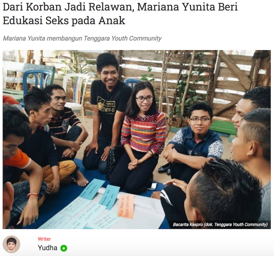 Dari Korban Jadi Relawan, Mariana Yunita Beri Edukasi Seks pada Anak