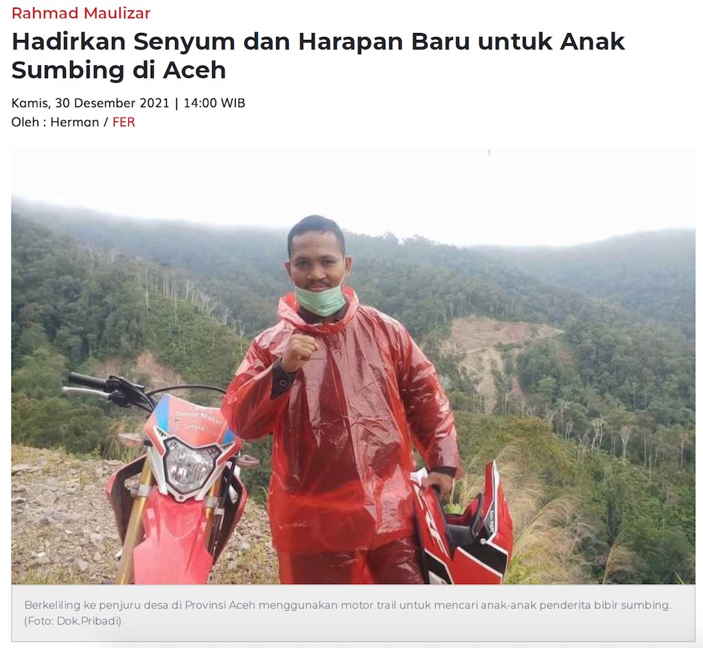 Rahmad Maulizar<br>Hadirkan Senyum dan Harapan Baru untuk Anak Sumbing di Aceh