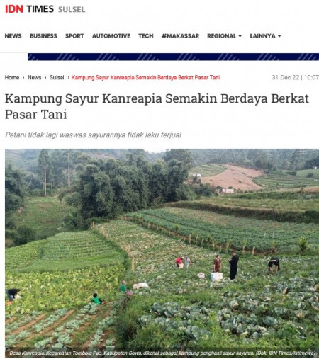 Kampung Sayur Kanreapia Semakin Berdaya Berkat Pasar Tani
