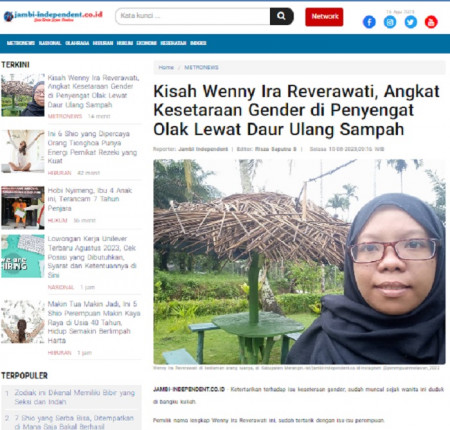 Kisah Wenny Ira Reverawati, Angkat Kesetaraan Gender di Penyengat Olak Lewat Daur Ulang Sampah