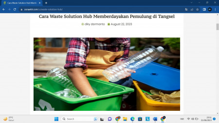 Cara Waste Solution Hub Memberdayakan Pemulung di Tangsel