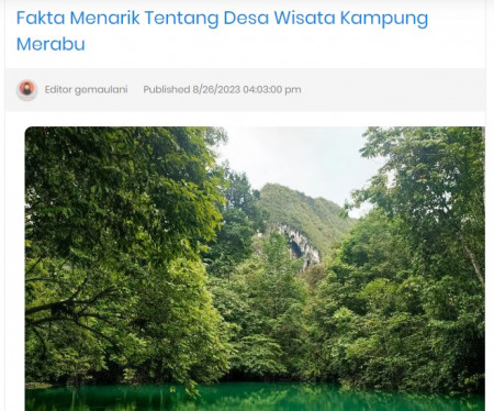 Fakta Menarik Tentang Desa Wisata Kampung Merabu
