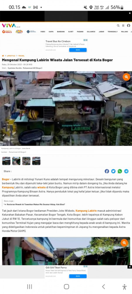 Mengenal Kampung Labirin Wisata Jalan Tersesat di Kota Bogor