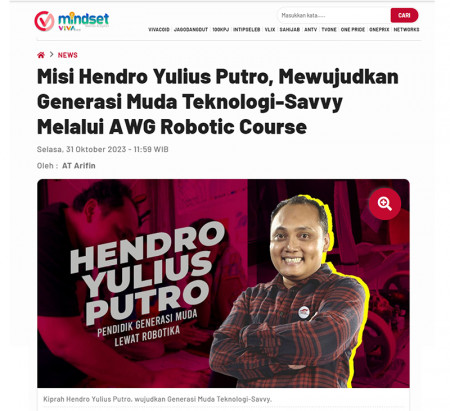Misi Hendro Yulius Putro, Mewujudkan Generasi Muda Teknologi-Savvy Melalui AWG Robotic Course