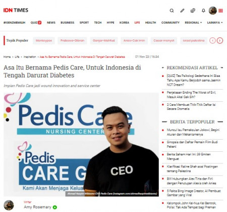 Asa Itu Bernama Pedis Care, Untuk Indonesia di Tengah Darurat Diabetes