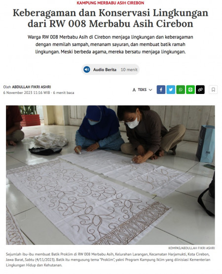 Keberagaman dan Konservasi Lingkungan dari RW 008 Merbabu Asih Cirebon