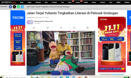 Jalan Terjal Yulianto Tingkatkan Literasi di Pelosok Grobogan