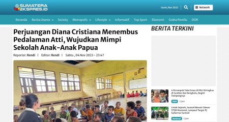 Perjuangan Diana Cristiana Menembus Pedalaman Atti, Wujudkan Mimpi Sekolah Anak-Anak Papua